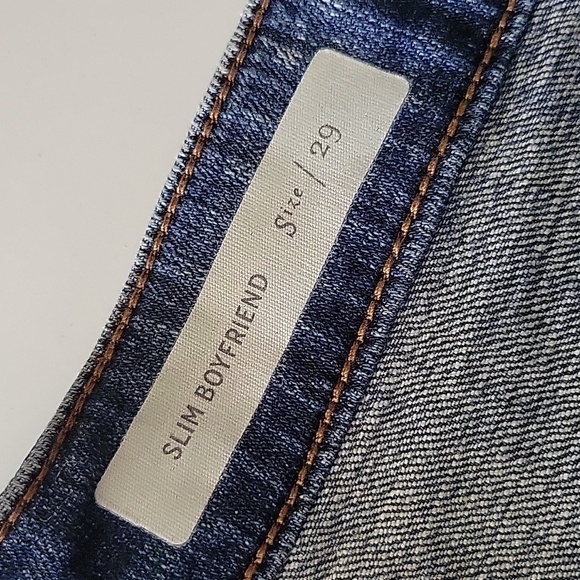 29 PILCRO ANTHROPOLOGIE slim boyfriend stretch denim jean shorts - Picture 4 of 6